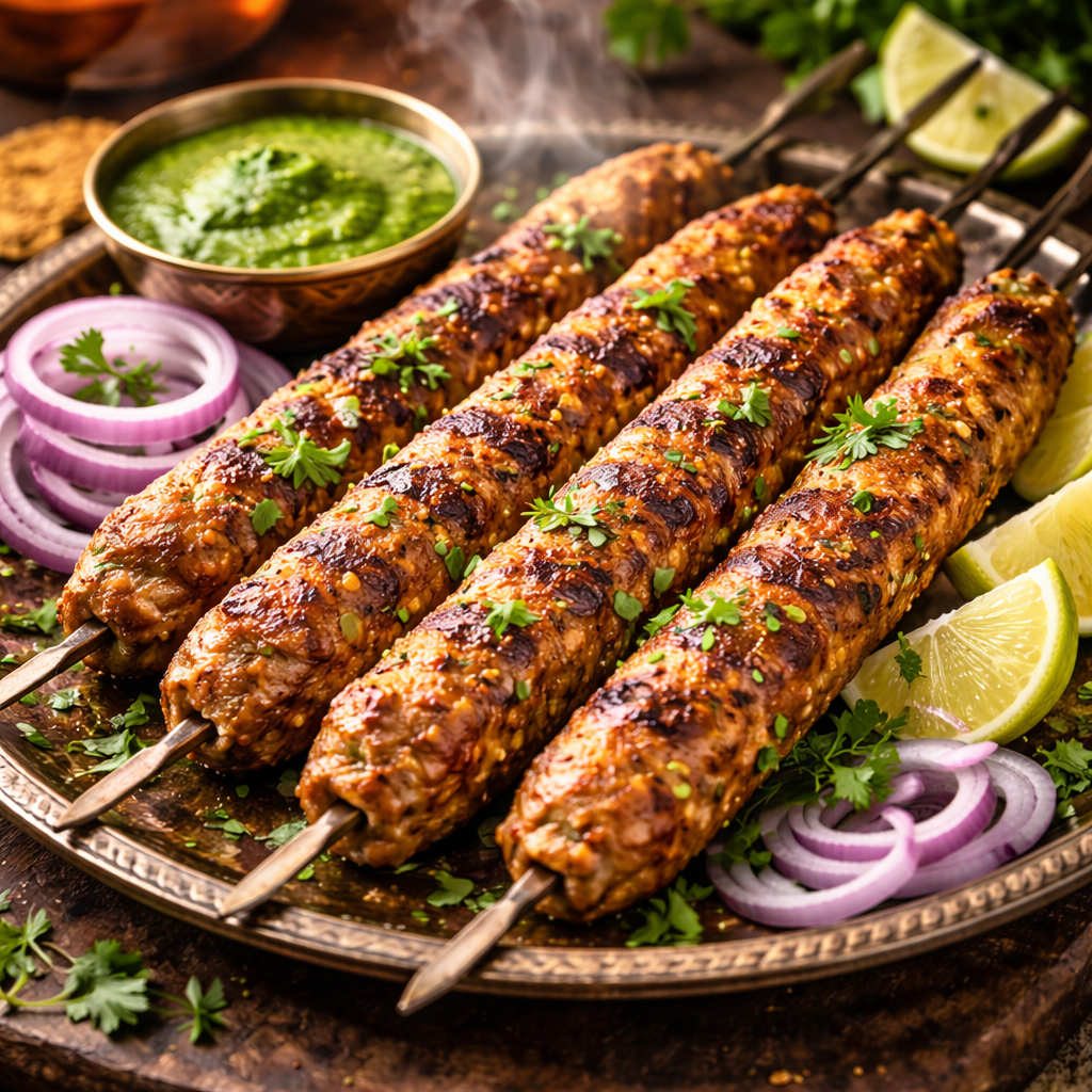 Lucknow Chicken Seekh Kebab