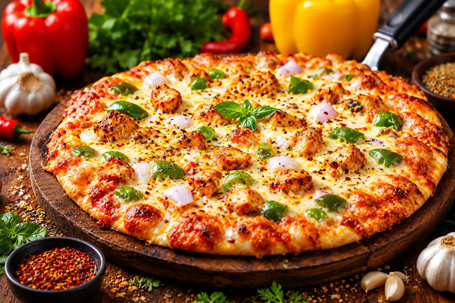 Chiken Tikka Pizza